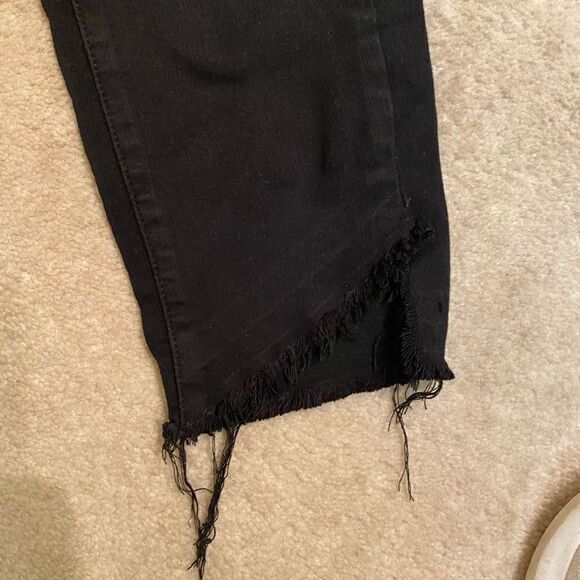 Paige Hoxton Ankle Black Jeans Frayed Hem - Picture 5 of 5